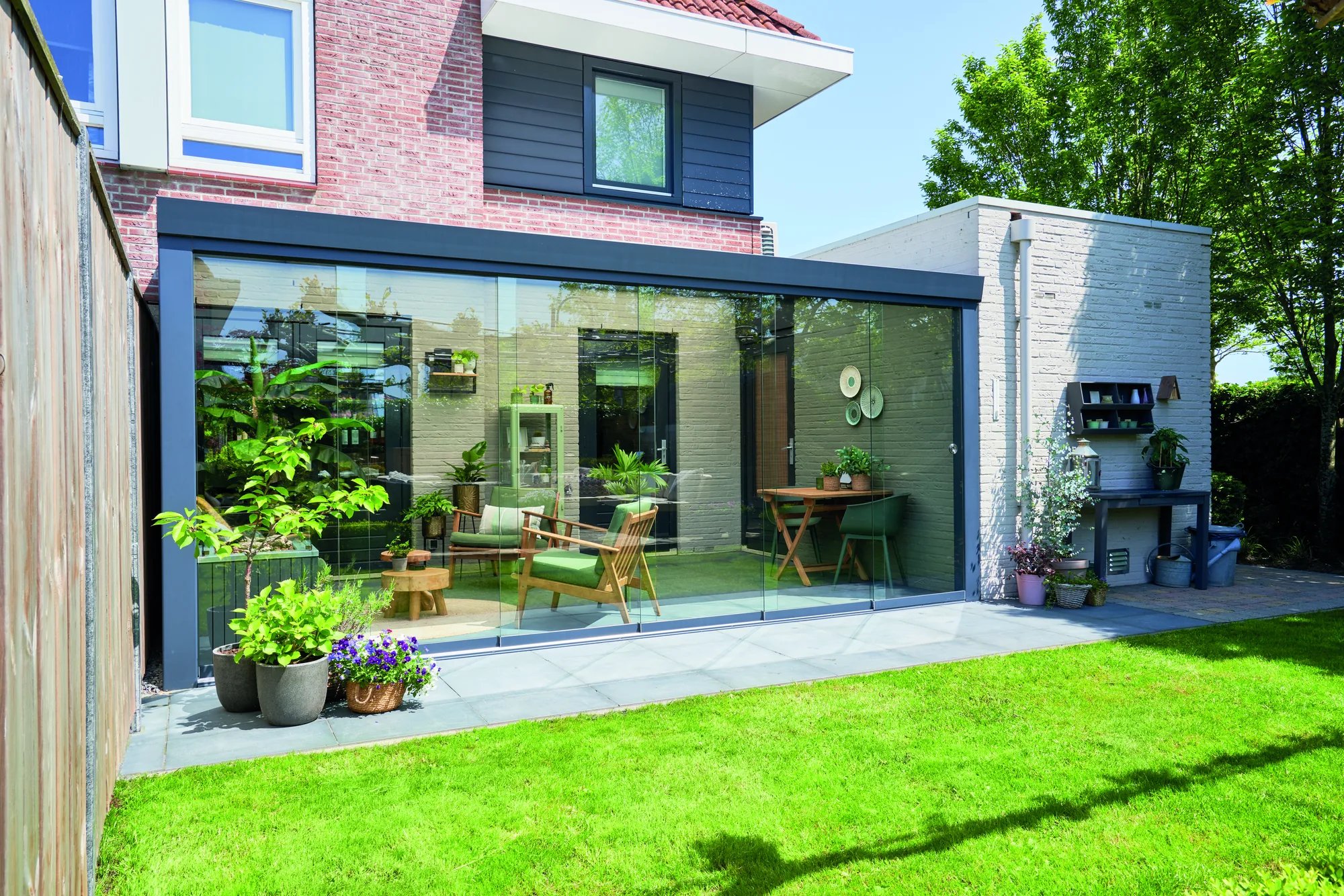 Pergola Giallo, détail d'aménagement