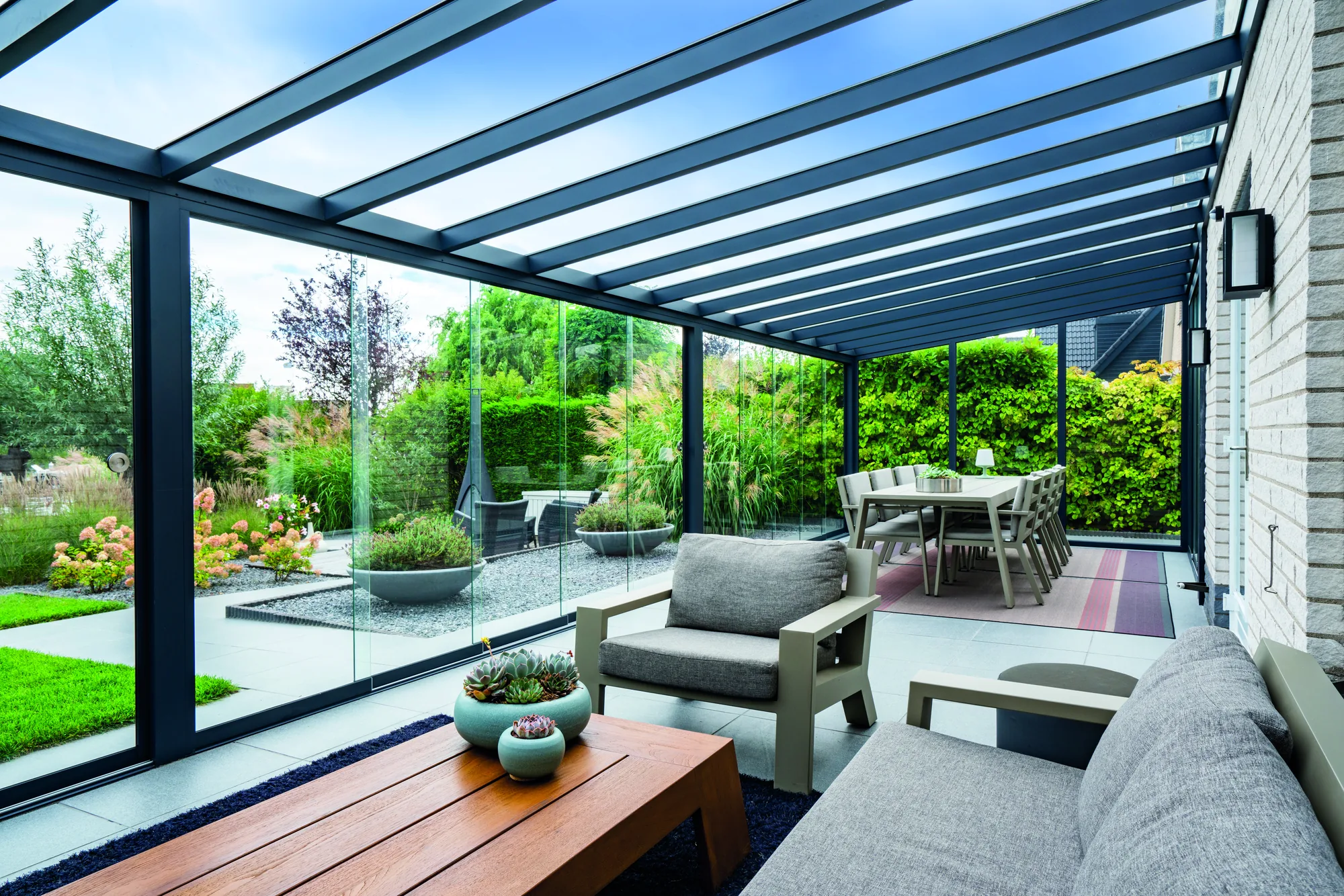 Pergola Pigato, détail d'aménagement