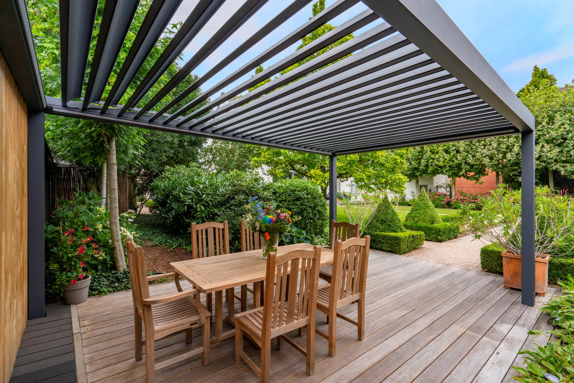 Pergola Pinela, détail d'aménagement