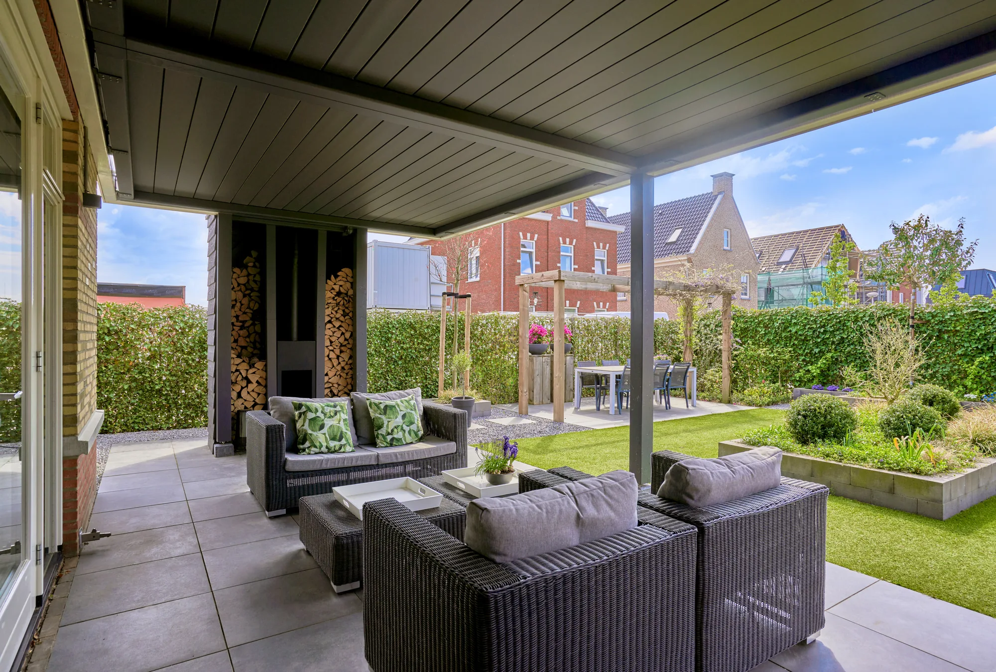 Pergola Pinela, détail d'aménagement